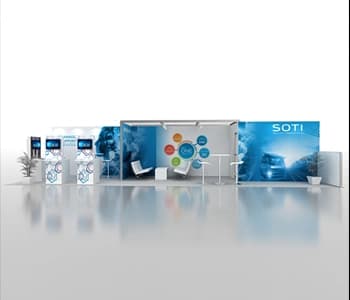 Professional 10x30 trade show exhibits rental