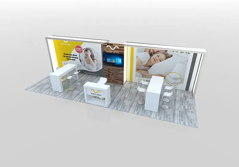 Professional 10x30 trade show booth setup