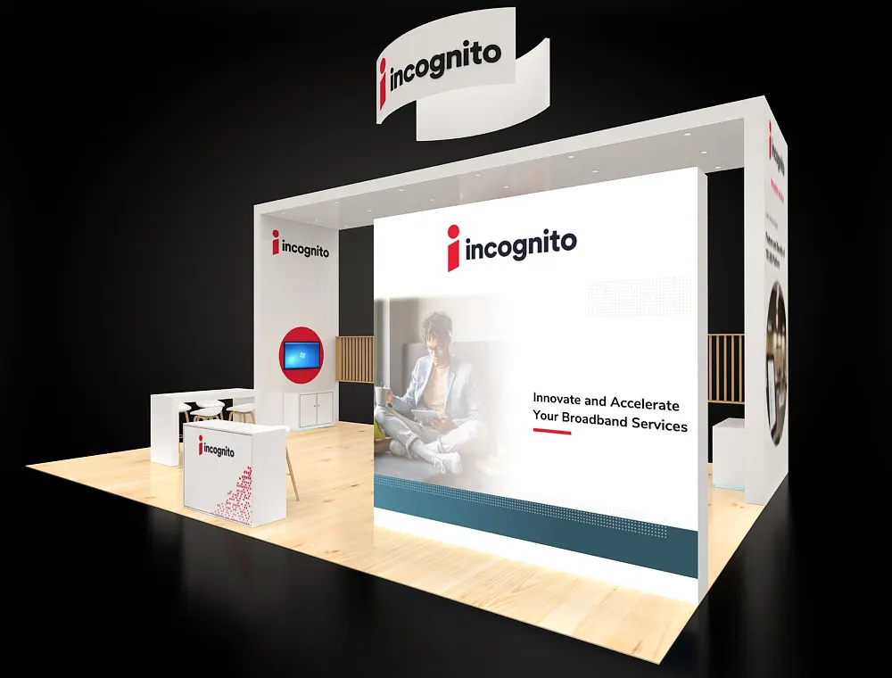 Custom 20x30 trade show booth setup