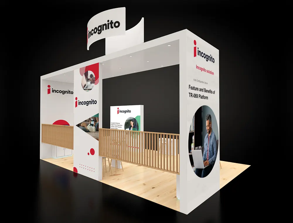 Custom 20x30 trade show booth setup