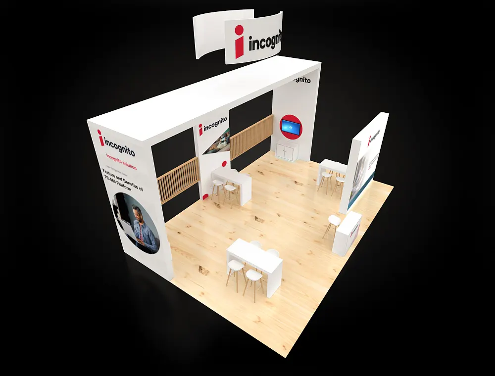 Custom 20x30 trade show booth setup