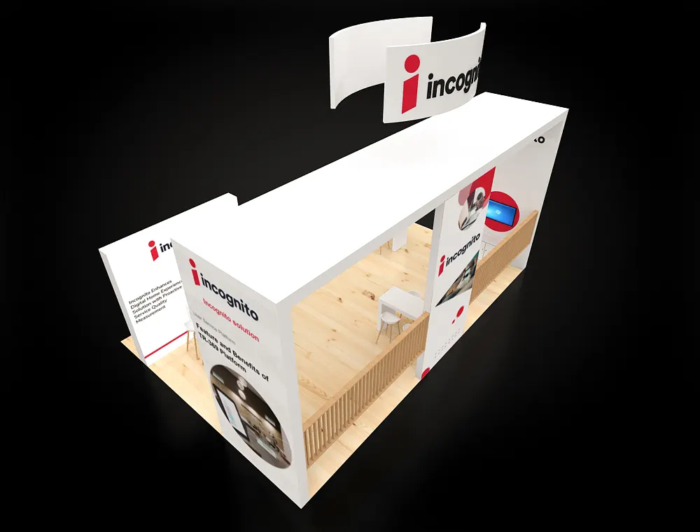 Custom 20x30 trade show booth setup