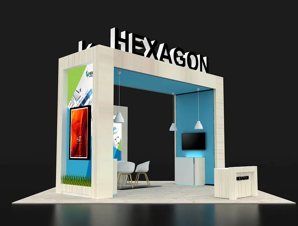 20x20 trade show booth design