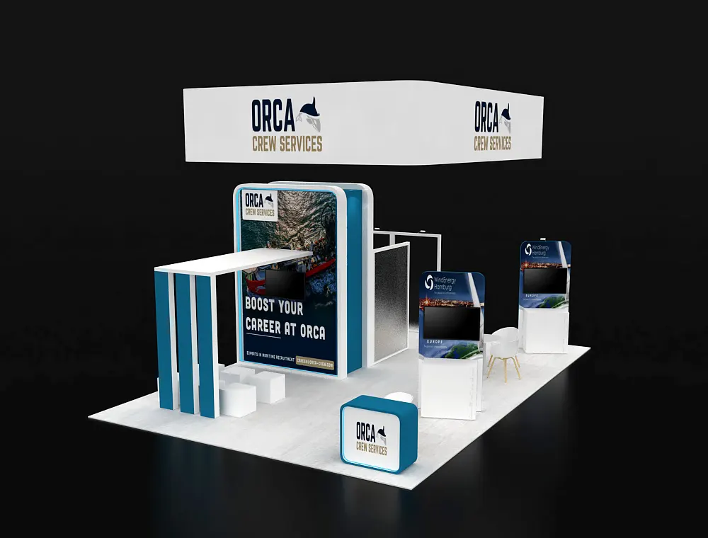 Creative 20x30 trade show booth rental design ideas