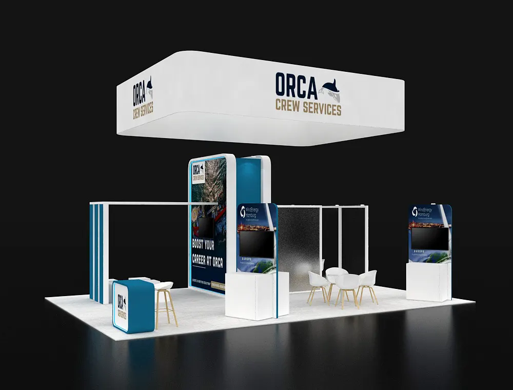 Creative 20x30 trade show booth rental design ideas