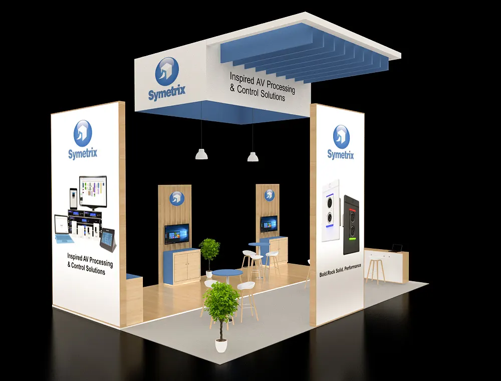 Innovative 20x30 trade show booth rental design