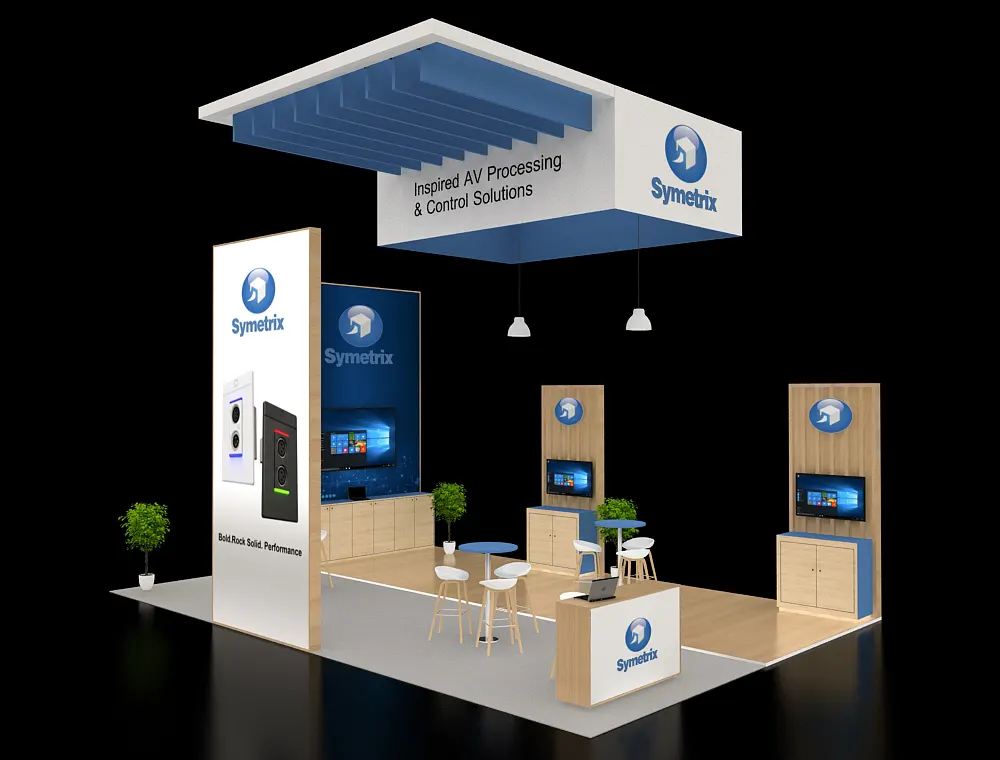 Innovative 20x30 trade show booth rental design