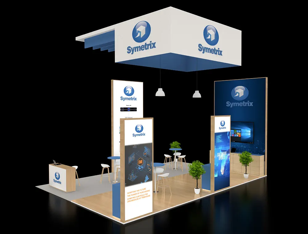 Innovative 20x30 trade show booth rental design