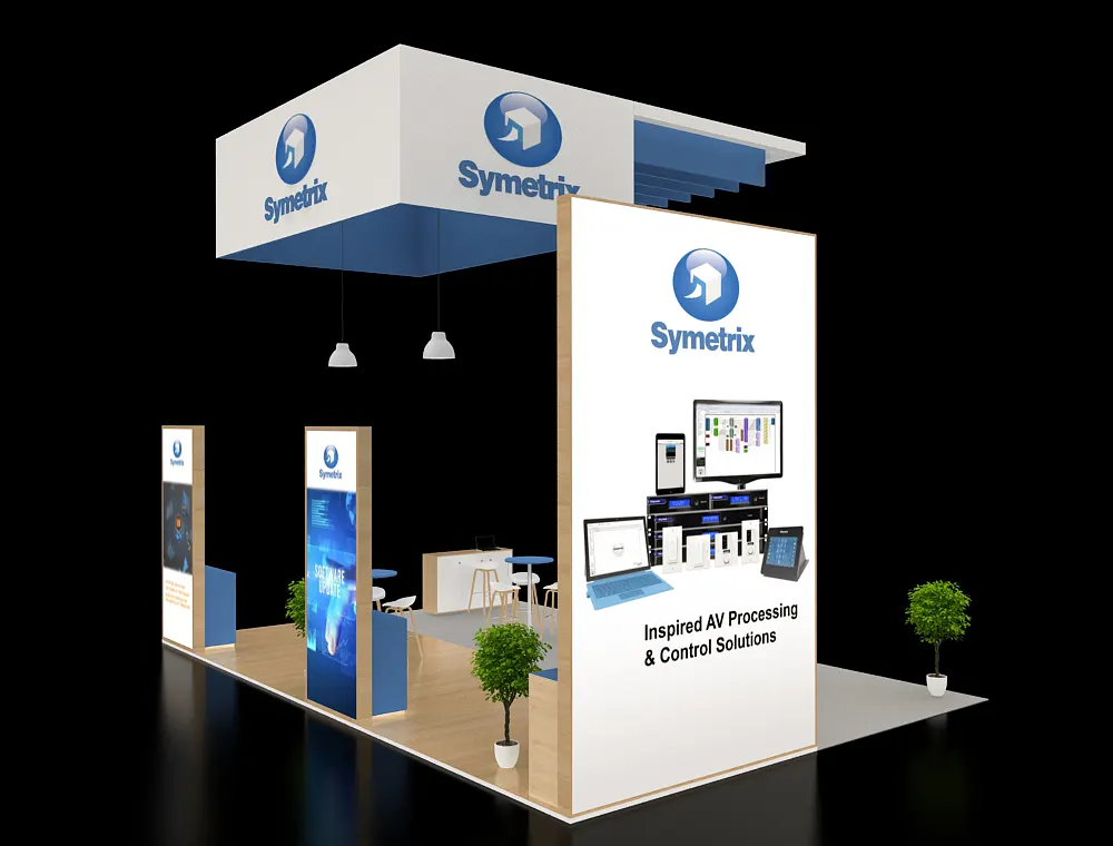 Innovative 20x30 trade show booth rental design