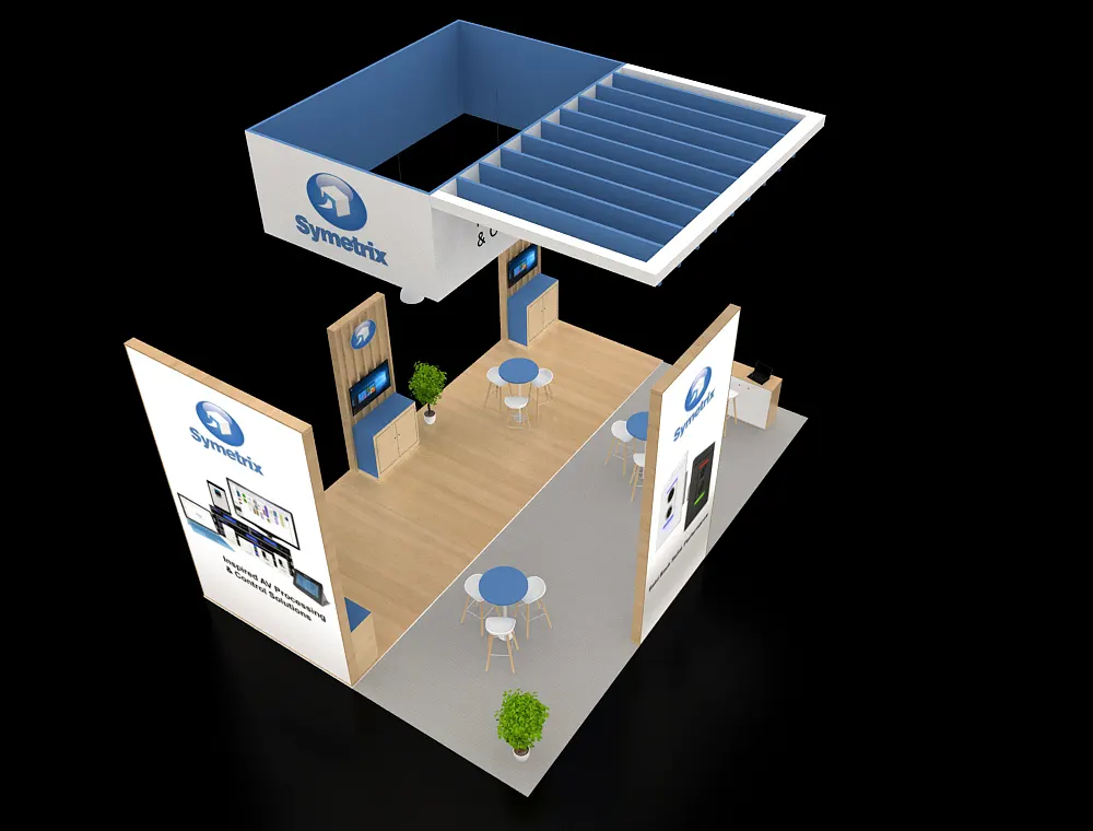 Innovative 20x30 trade show booth rental design