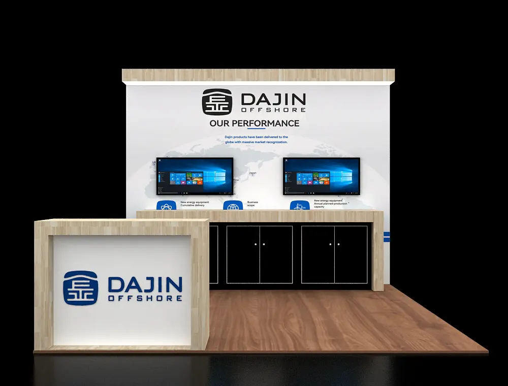 10x10 exhibit booth with professional design