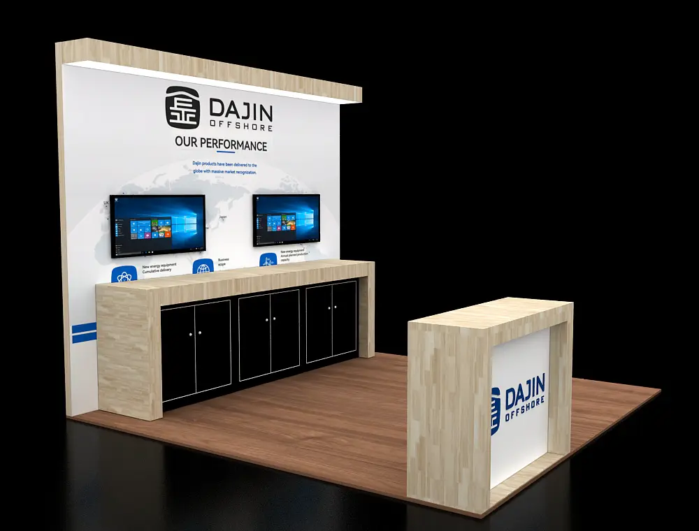 10x10 exhibit booth with professional design