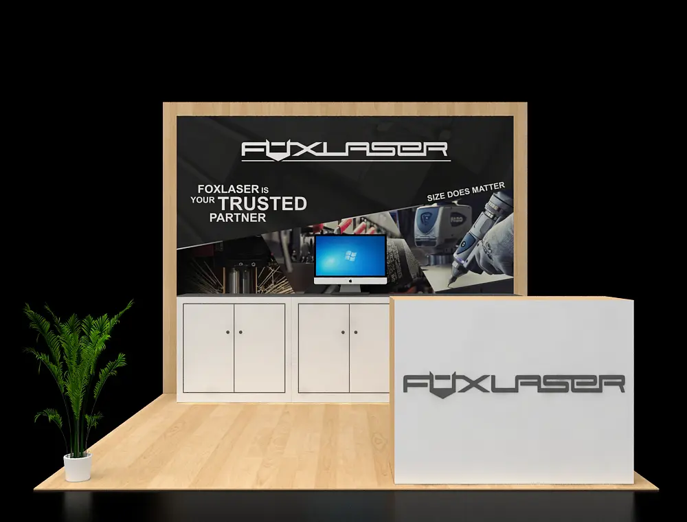 Professional 10x10 vendor booth setup