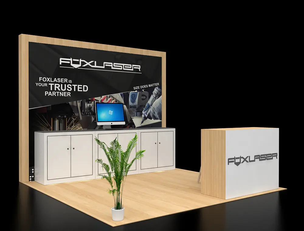 Professional 10x10 vendor booth setup