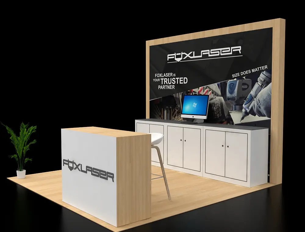 Professional 10x10 vendor booth setup