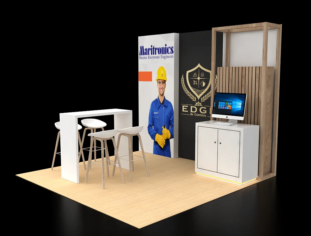 10x10 vendor booth with engaging design