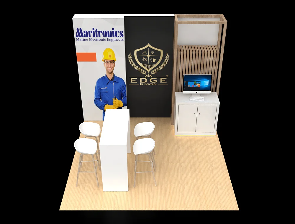 10x10 vendor booth with engaging design