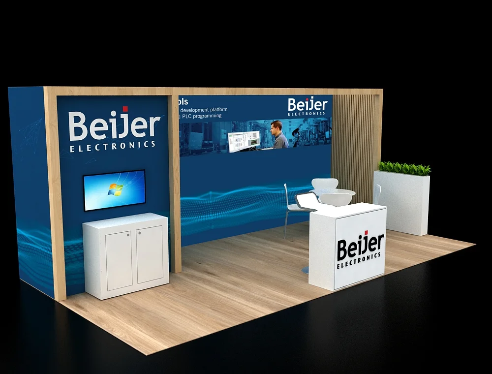 Bespoke 10x20 trade show booth for custom displays