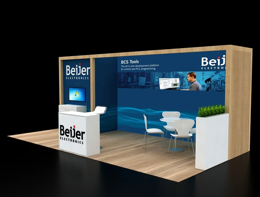 Bespoke 10x20 trade show booth for custom displays