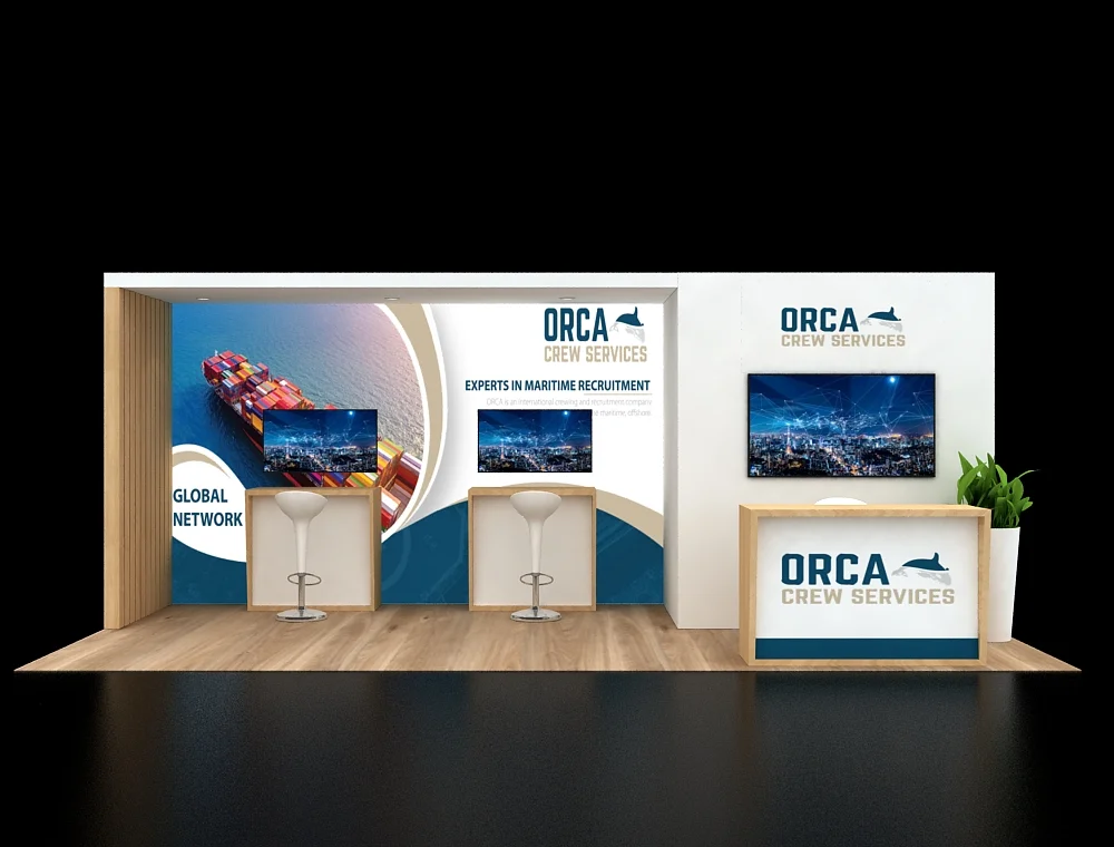 Custom 10x20 trade show booth for unique branding