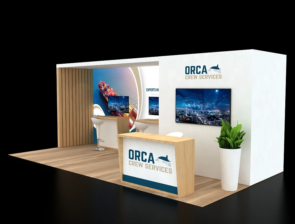 Custom 10x20 trade show booth for unique branding