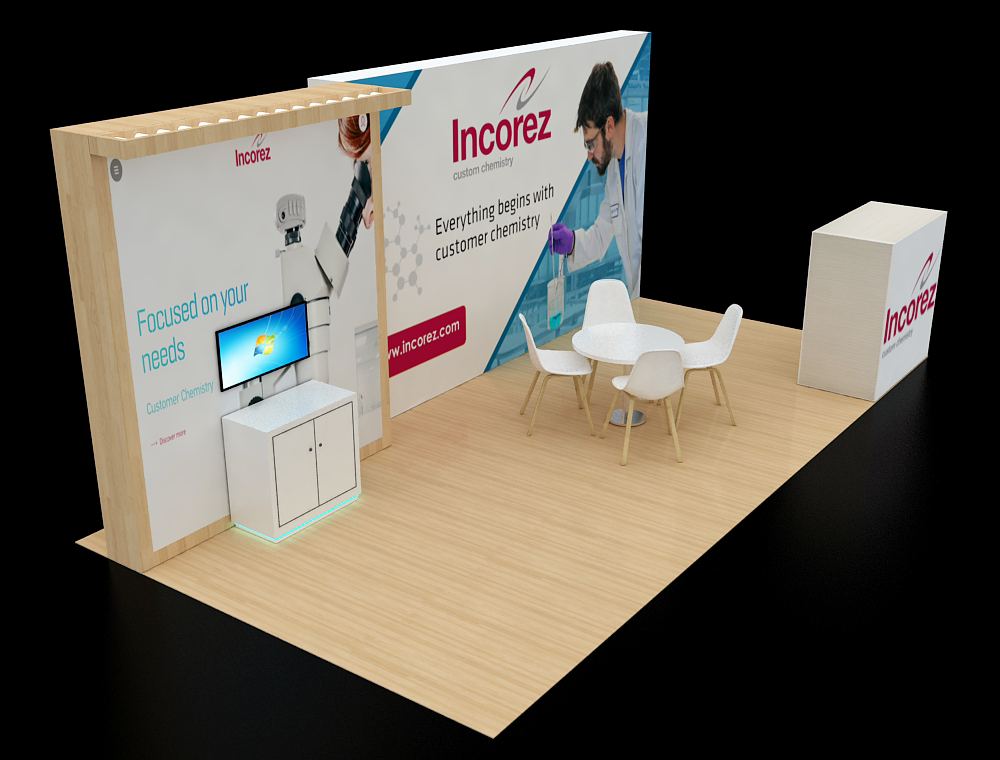 Modern 10x20 booth designs for trade shows