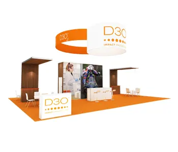 Affordable 30x40 trade show booth rental
