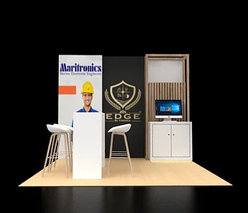 10x10 vendor booth with engaging design