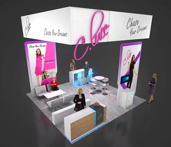 High-quality 20x20 trade show booth setup