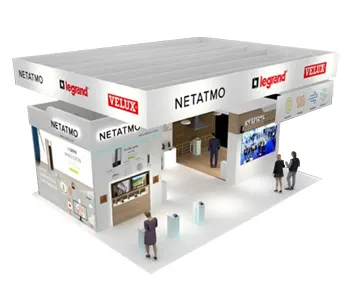 Professional 30x40 trade show booth setup