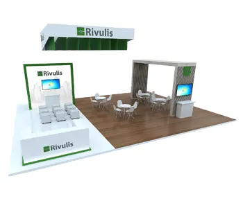 30x40 trade show booth rental design