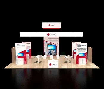 30x40 customize trade show booth rentals for events