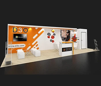 10x30 custom trade show booth design